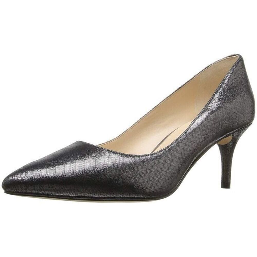 Nine West Women's Pewter Margot Classic Pointed Toe Size‎ 8 Wide EUC